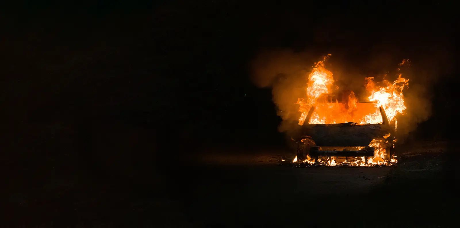 image of car on fire