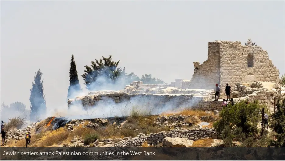 Settlers attacking Taybeh